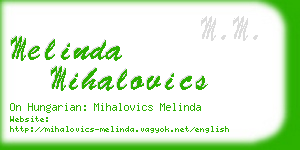 melinda mihalovics business card